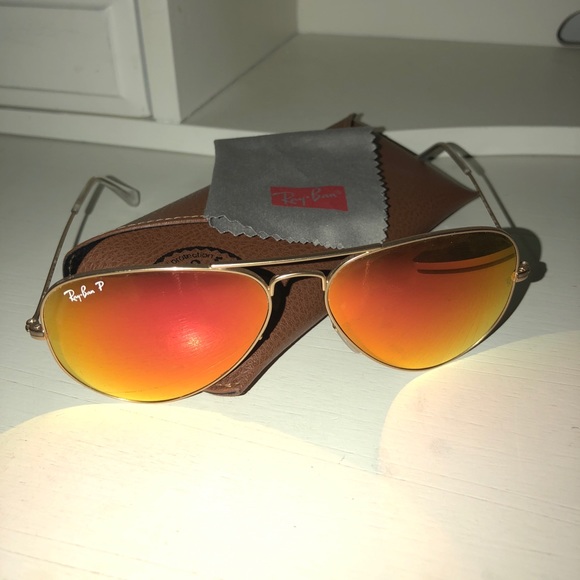 ray ban orange flash polarized